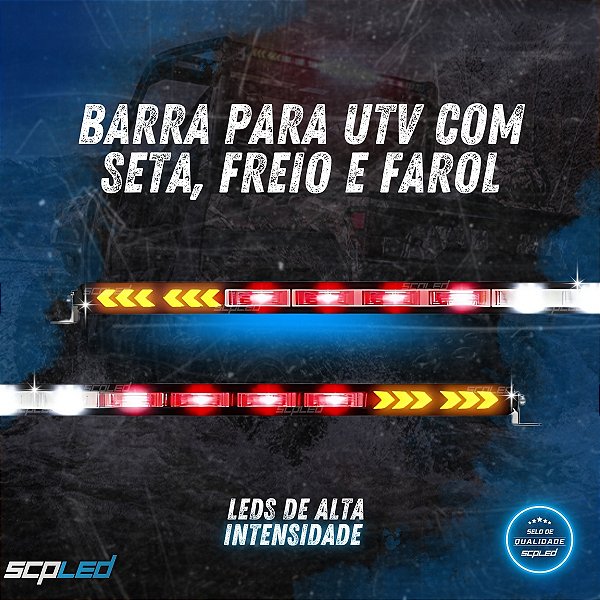 BARRA PARA UTV COM SETA, FREIO E FAROL SCP-9632