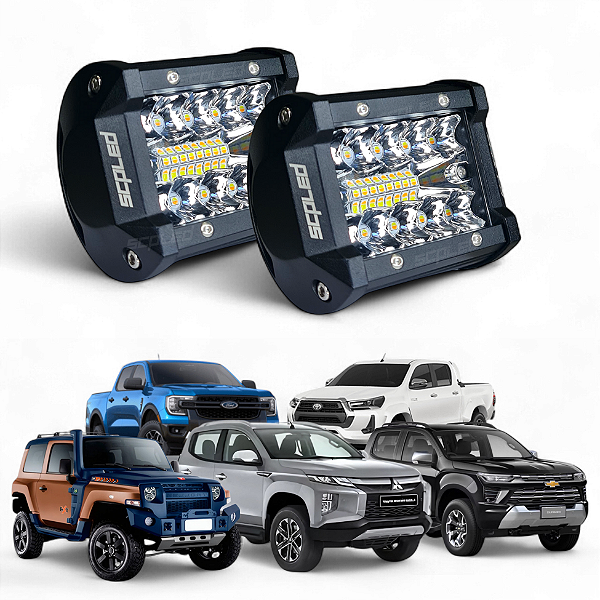 PAR FAROL DE MILHA LED 60W 8D DUAL COLOR SCP-0960DC