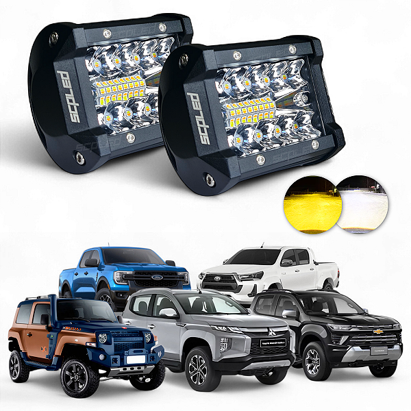 PAR FAROL DE MILHA LED 60W 8D DUAL COLOR SCP-0960DC