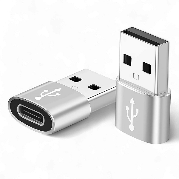 PAR ADAPTADOR OTG USB C PRATA