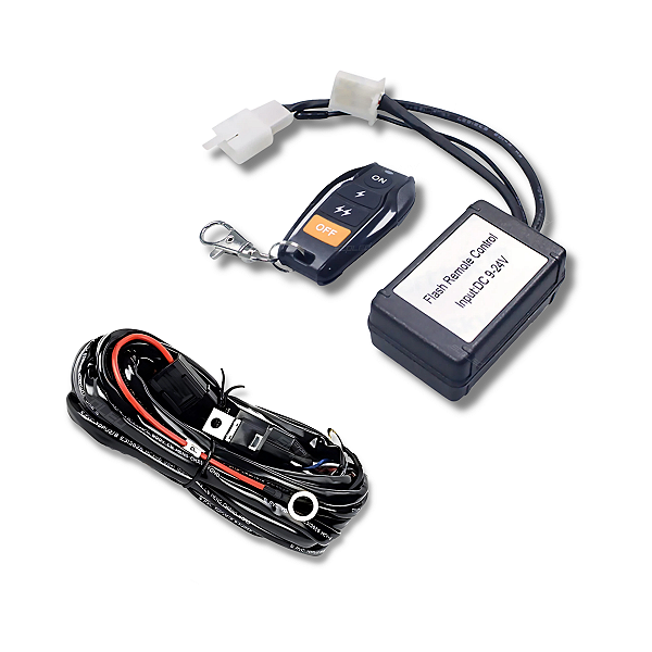 KIT CHICOTE COMPLETO 12V + CONTROLE STROBO