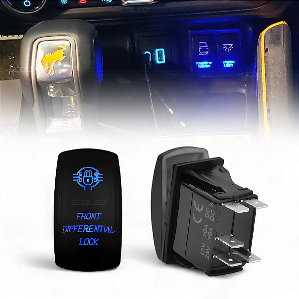 BOTÃO DE EMBUTIR PARA O BLOQUEIO DO DIFERENCIAL DIANTEIRO