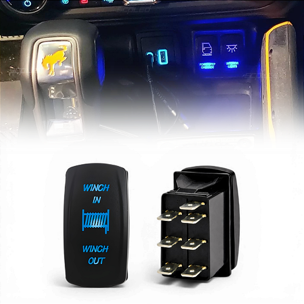 BOTÃO DE EMBUTIR PARA CONTROLE DO GUINCHO