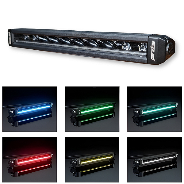 BARRA DE LED LINHA ULTRA COM DRL LINEAR RGB 50W 12"