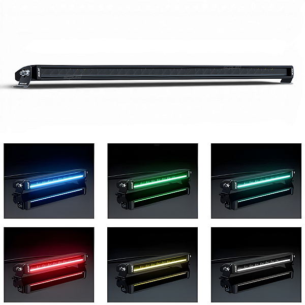 BARRA DE LED LINHA ULTRA COM DRL LINEAR RGB 150W 32"