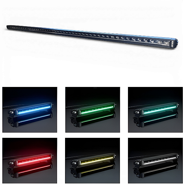 BARRA DE LED LINHA ULTRA COM DRL LINEAR RGB 250W 52"