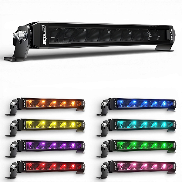 BARRA DE LED LINHA DESIGN COM DRL RGB 50W 12"