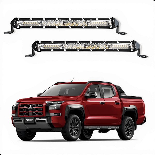 Par Barras Super Slim 78w 28,5cm Com Encaixe Perfeito No Over Bumper Da Nova Triton Katana 2026