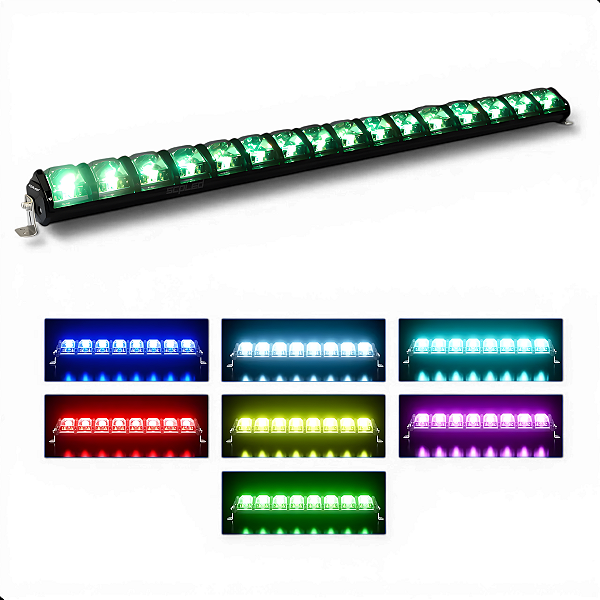 BARRA DE LED 42,5" LINHA MÓDULOS 496W ILUMINAÇÃO BRANCA COM DRL RGB EMBUTIDO SCP-9496RGB