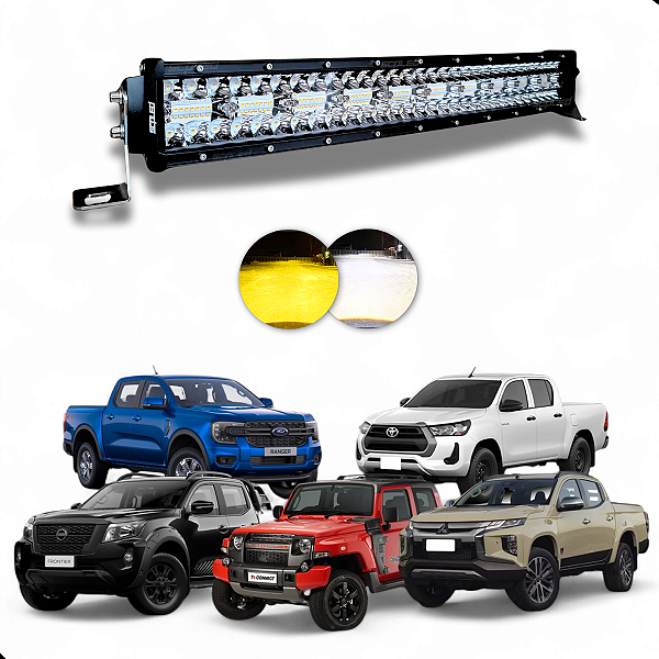 BARRA DE LED 56CM CURVA 390W DUAL COLOR LINHA PREMIUM 8D SCP-4390DC