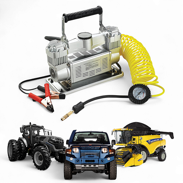 Compressor De Ar 150 Lbs Portátil 12v Pistão Duplo