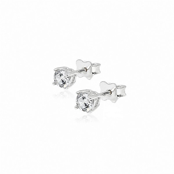 Brinco Ponto de Luz em Prata 925 - 0,4 cm