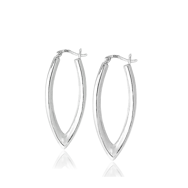 Brinco Argola Oval Prata 925 Eletroformação 4cm