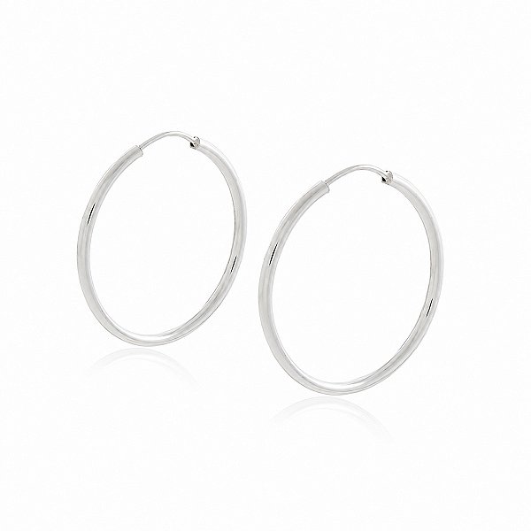 Brinco Argola Lisa em Prata 925 – 2,2 cm