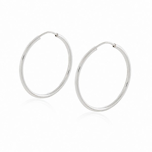 Brinco Argola Lisa em Prata 925 – 3,2 cm