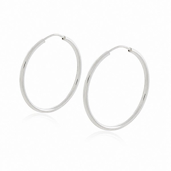 Brinco Argola Lisa em Prata 925 – 4,0 cm