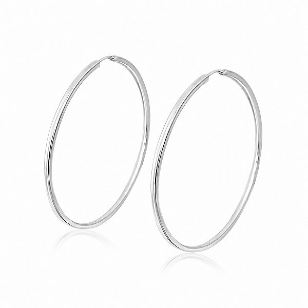 Brinco Argola Fio Quadrado em Prata 925 – 4,3 cm