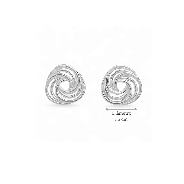 Brincos de Prata 925 com Aros Entrelaçados e Vazados