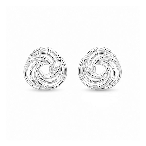 Brincos de Prata 925 com Aros Entrelaçados e Vazados