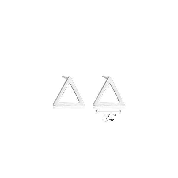 Brinco de Prata 925 Triangular Pequeno