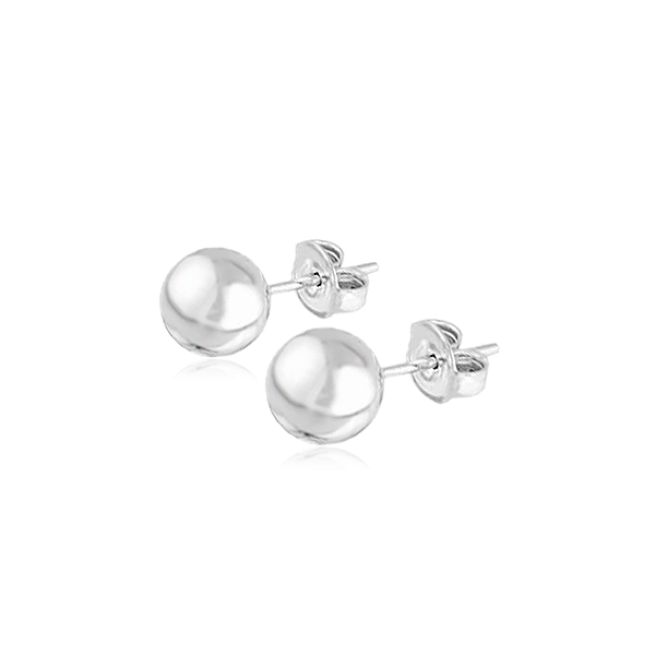 Brinco Bola Lisa 12 mm em Prata 925