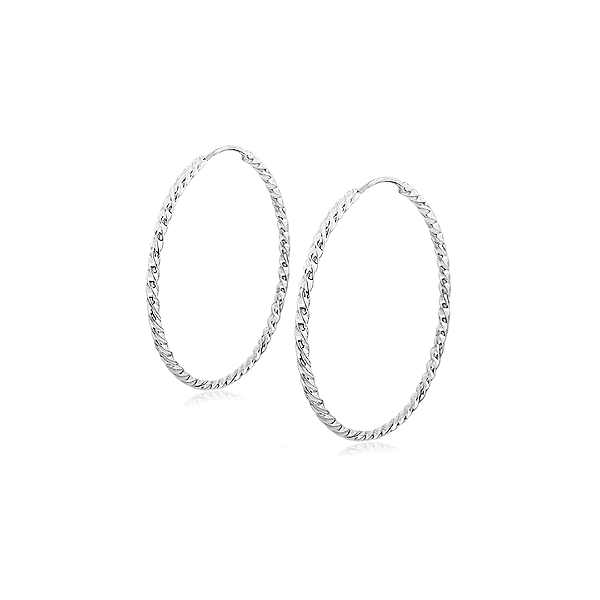 Brinco Argola Torcidinha Fina em Prata 925 – 3,2 cm