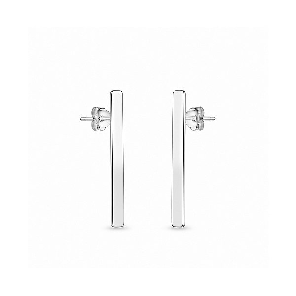 Brinco Palito Pequeno Liso Prata 925 Polido 2,2cm