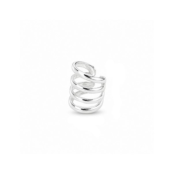 Piercing Fake Pressão 4 Aros Lisos em Prata 925