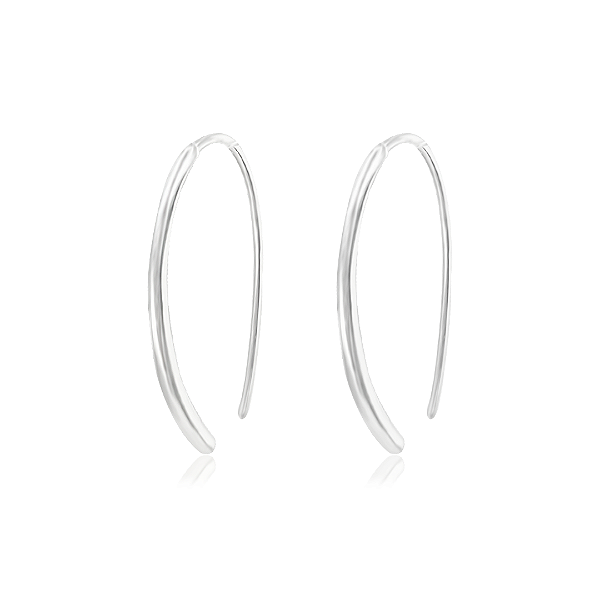 Brinco Pendente Fio Sem Tarraxa em Prata 925