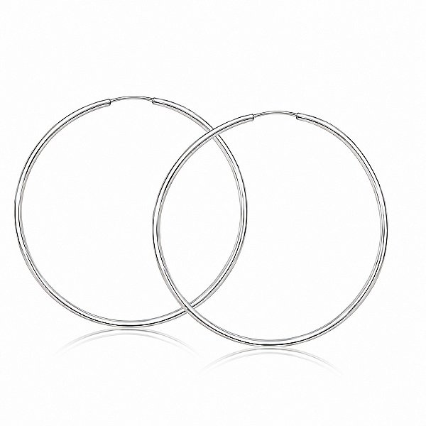 Brinco Argola Fio Redondo em Prata 925 – 4,3 cm