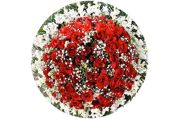 Coroa de Flores Grande 1,20 x 1,00 de Rosas