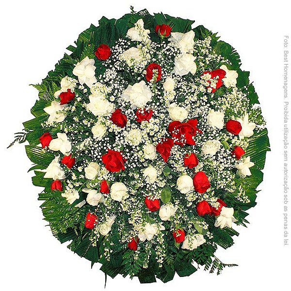 Coroa de Flores Grande  Rosas Homenagem