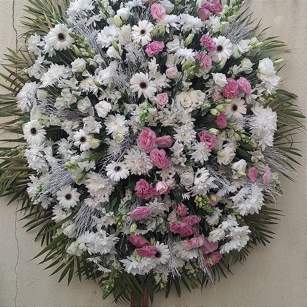Coroa de Flores Grande 1,20 x 1,00 Cemitério Guarulhos Homenagem