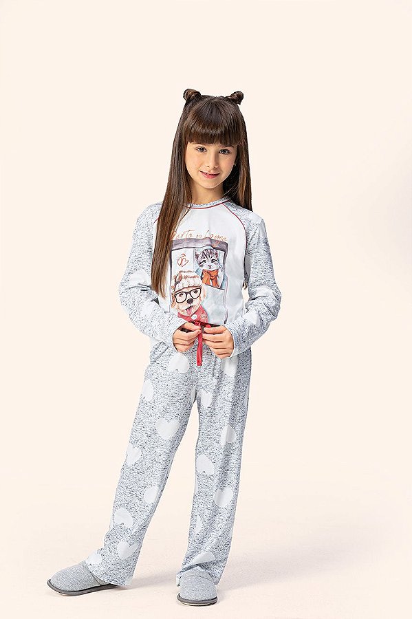 Pijama Infantil Longo Feminino Cumplicidade