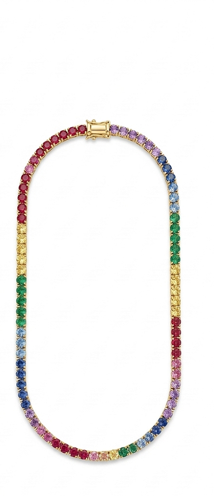 Colar Riviera Zircônias Coloridas