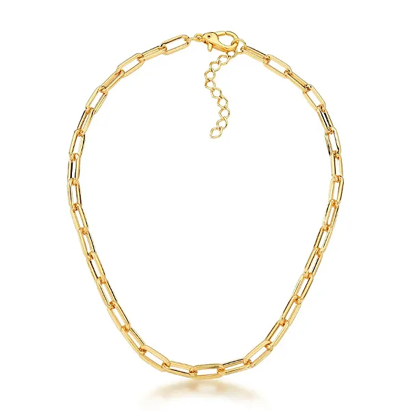 Colar Elos Finos Banhado no Ouro 18k