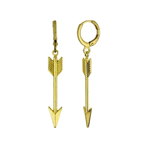 Argolinha Flecha M Banhado a Ouro 18K