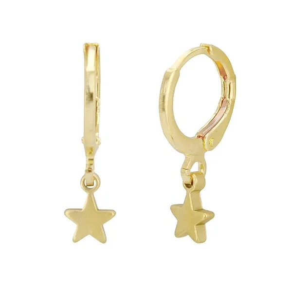 Argolinha Estrela Banhado a Ouro 18K