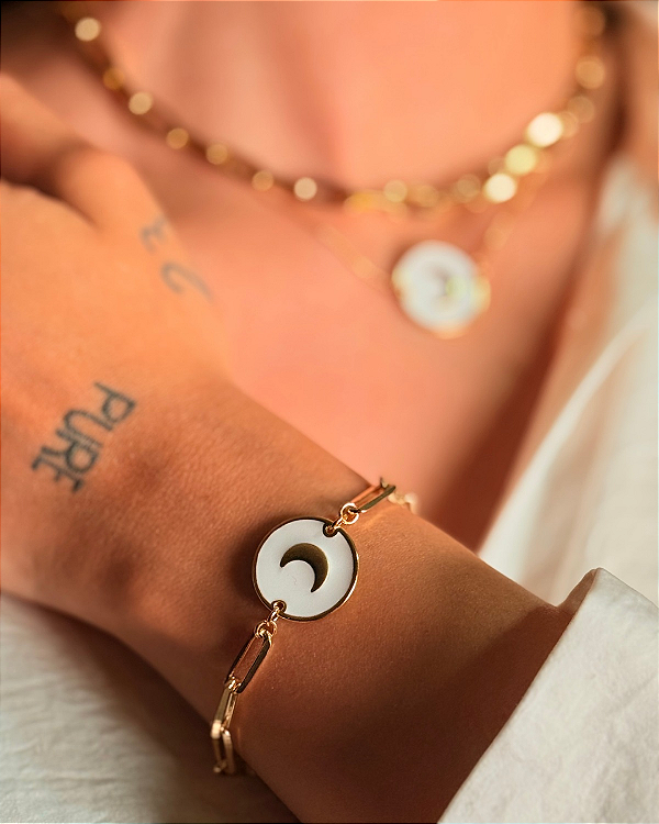 Pulseira Lua com Resina