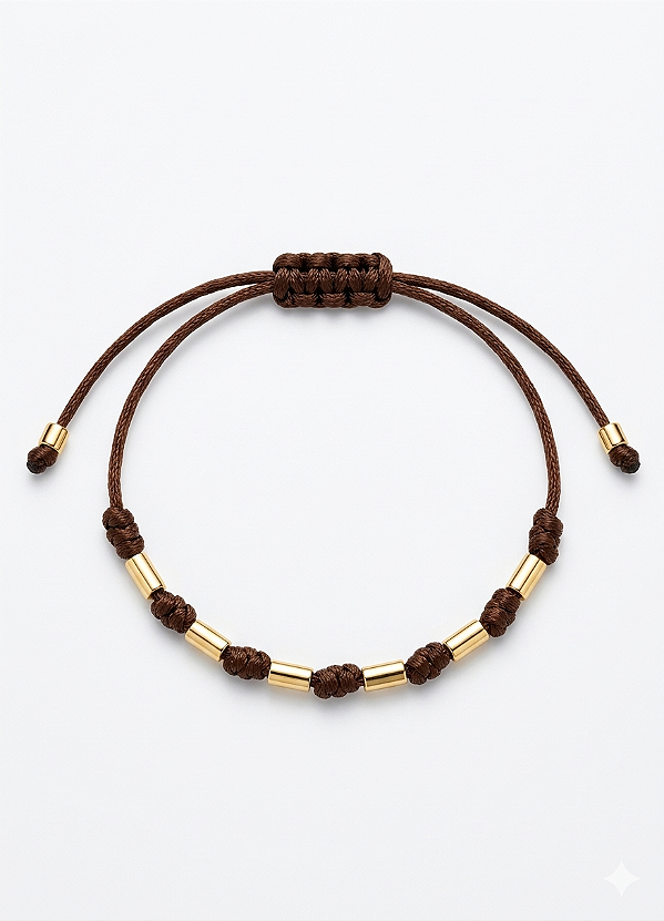 Pulseira Nós Rabo de Rato Dourado