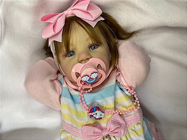 Boneca Realista Bebe Reborn Toda De Silicone Modelo Novo