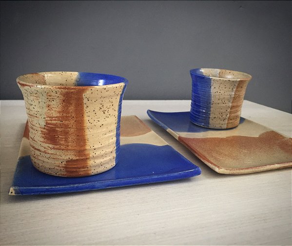 Conjunto copo + prato