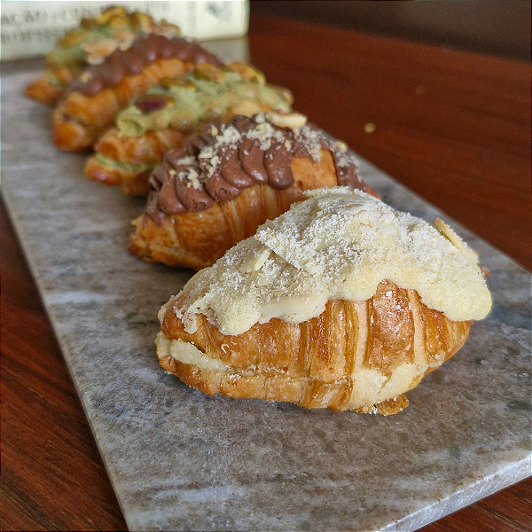 Trio de mini croissant de Amêndoas