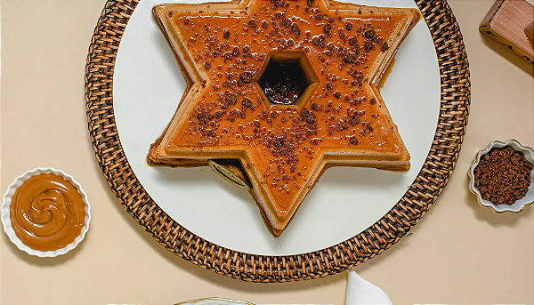 Pudim de doce de leite Estrela de Davi - Shana Tová