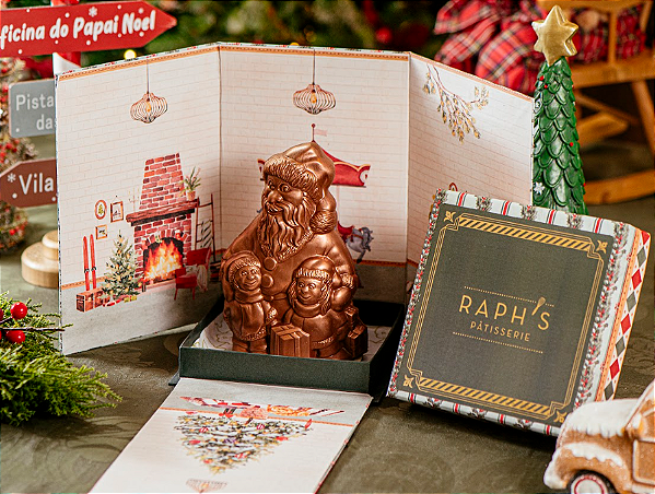 Caixa com Papai Noel crocante - Natal 2025