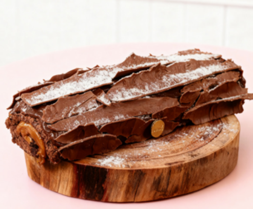 ROCAMBOLE DE CHOCOLATE COM DOCE DE LEITE