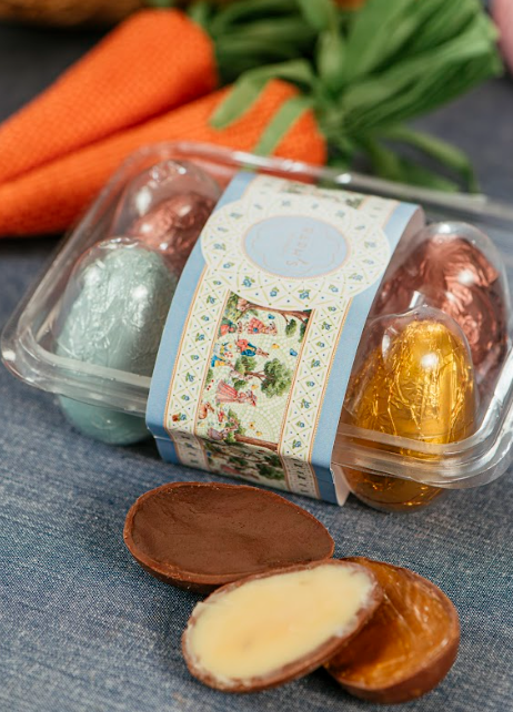 Cestinha com 6 ovinhos de galinha - Páscoa 2026