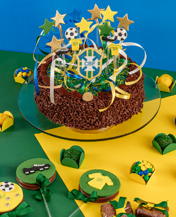 Kit Festa Torta Raphs de Brigadeiro - Copa do Mundo