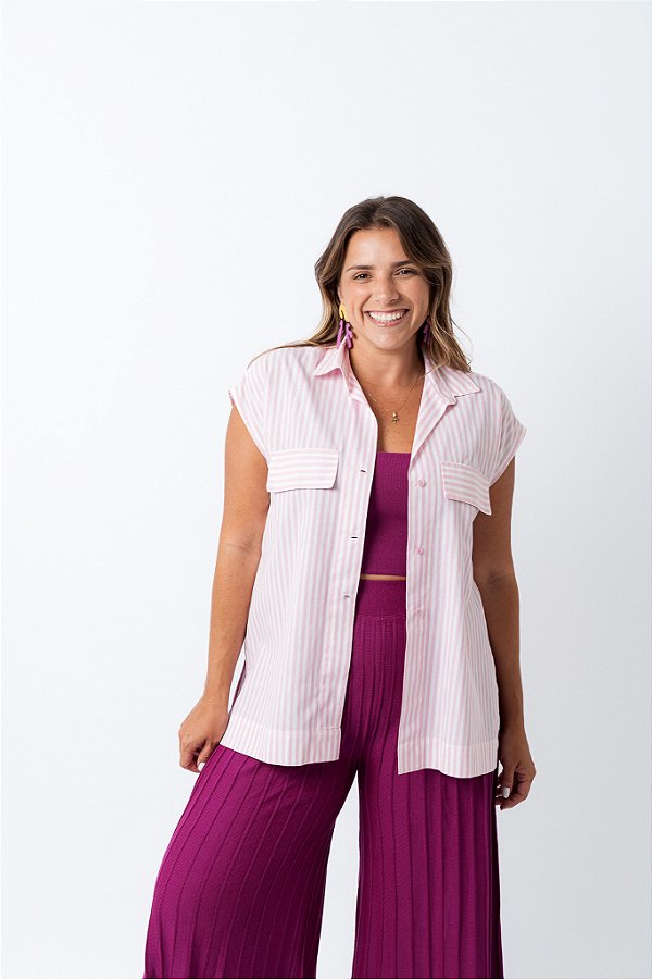 Camisa Maxi Summer Listra Fio Tinto