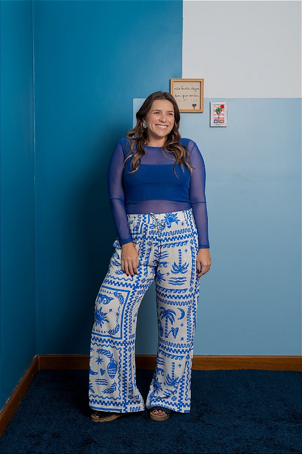 Pantalona fenda Estampa Amuleto